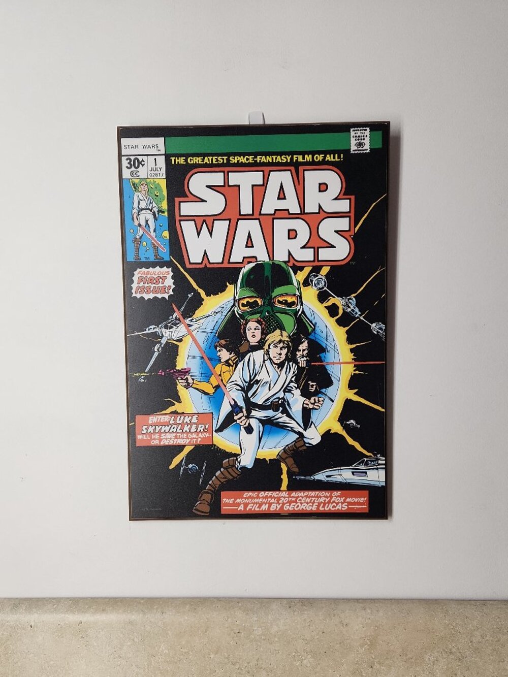 Star Wars Comic First Issue Wood Wall Poster Plaque 13" X 19" Silver Buffalo